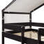 Lit simple superposé en bois avec tente-1277316054