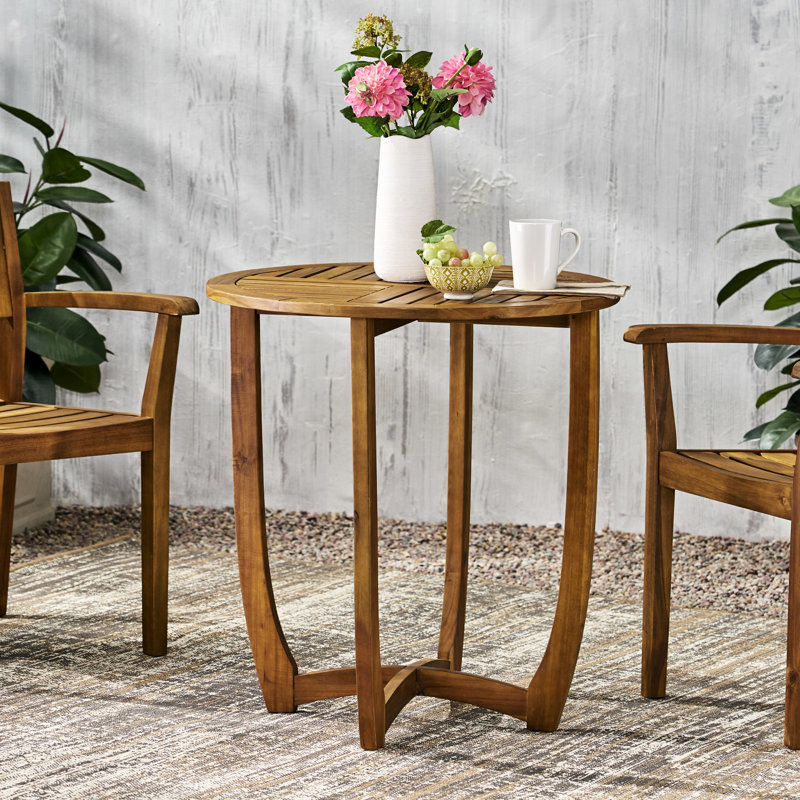 Table rustique 27,5 po - Bois pour l'extérieur avec lattes Design Living