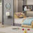 Montessori Safety Design Floor House Bed with Storage Shelf for Toddler, Kids-1133040584-1133040581