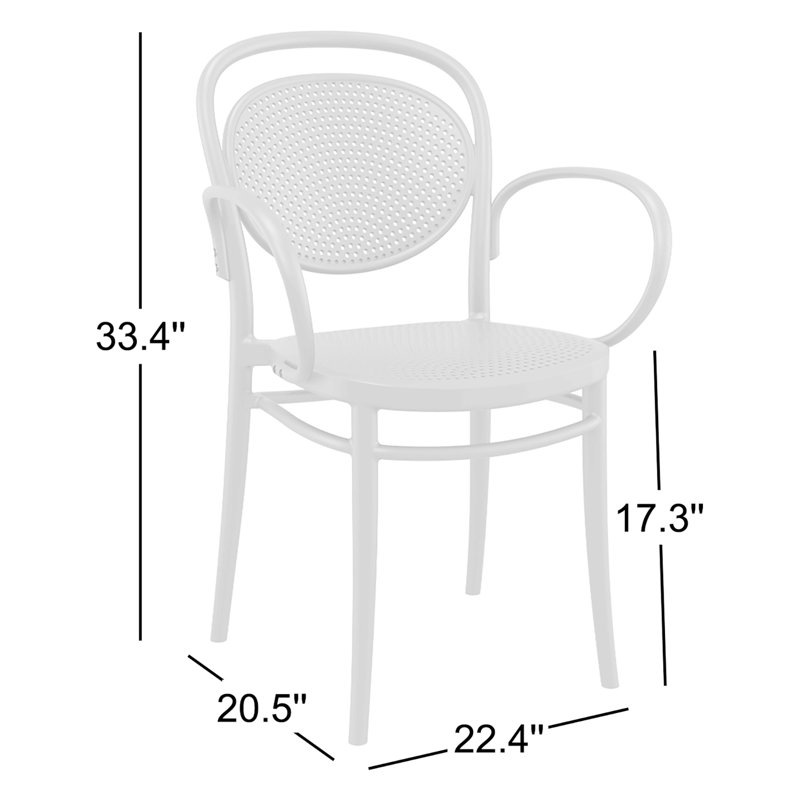 Chaise d'appoint empilable pour patio Farrah, Taupe
