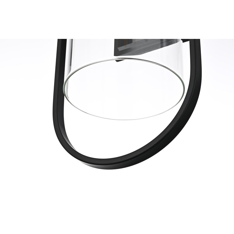 Jaxson Outdoor Wall sconce in Black, 20" H x 8" W x 8" D