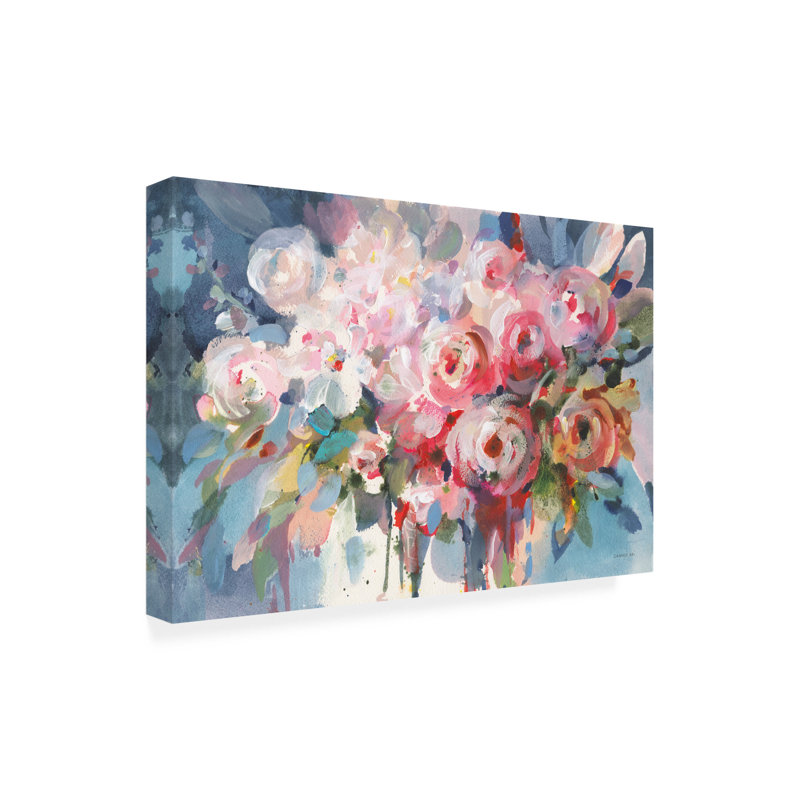 Danhui Nai «Fullness Of Flowers», art sur toile, H 12 po x l 19 po x P 2 po