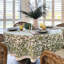 Green Chintz Round Tablecloth-942913169