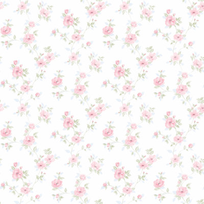 Pretty Prints Mini Rose Trail Wallpaper Roll