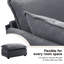 Fauteuil en velours côtelé avec repose-pieds Redenius-98917640