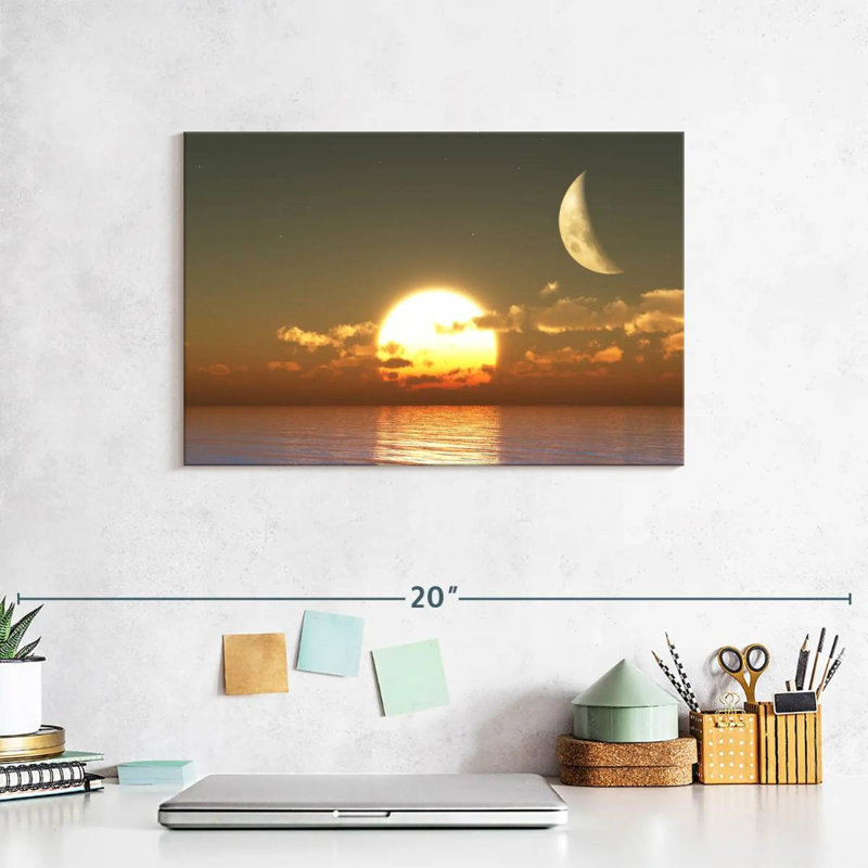 Sunset Moon, 8" H x 12" W