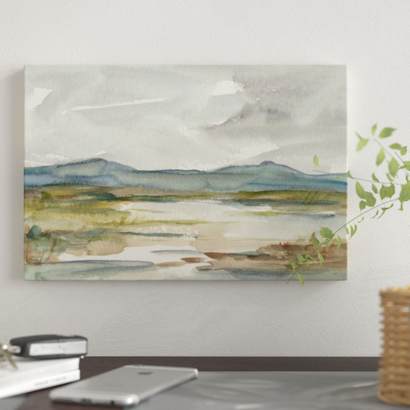 «Overcast Wetland I» par Ethan Harper - impression sur toile tendue, H 26 po x l 40 po x P 1,5 po