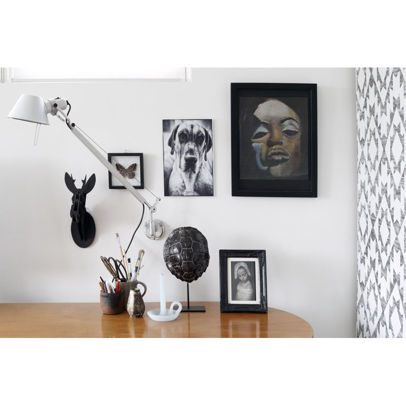 Rouleau de papier peint géométrique L 33 pi x l 20,5 po Enzo Mint, Noir / Blanc