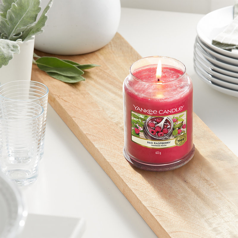 Raspberry Large Scented Jar Candle