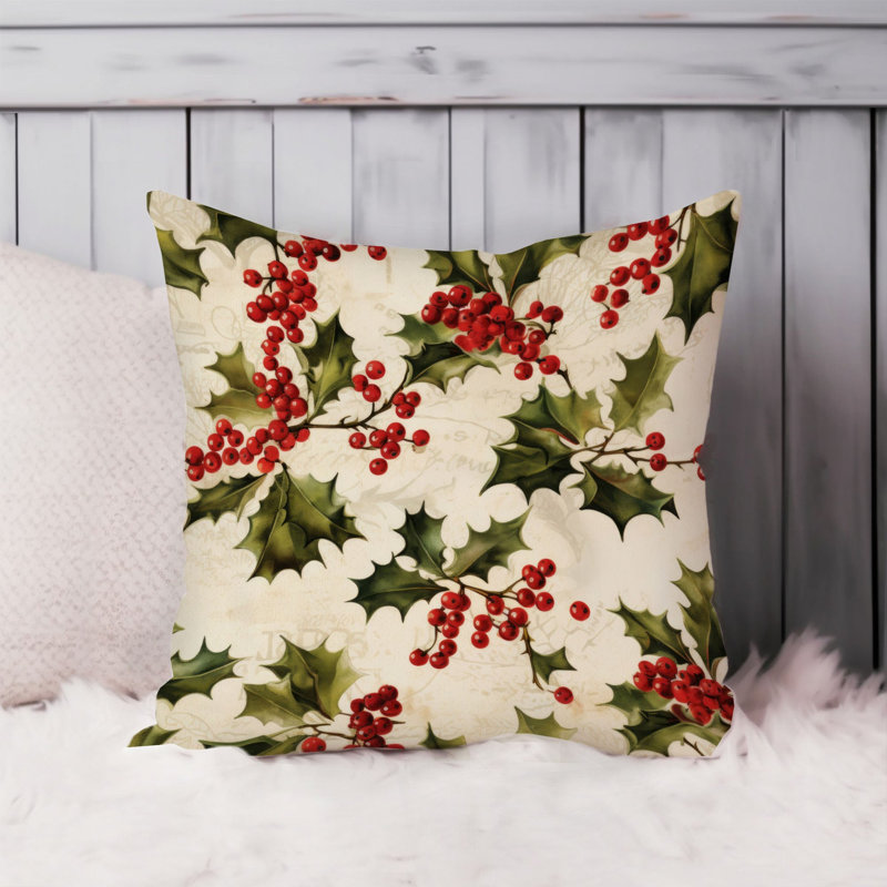 Botanical Christmas Pattern Botanicals Classical, 16" x 16"
