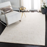 Steuart Geometric Handmade Tufted Wool Tan Area Rug