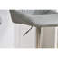 De 2 tabourets de bar, velours gris, repose-pieds et base, hauteur réglable, pivotant, facile à nettoyer et conception réglable, housse en velours, gris, nettoyage simple