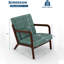 Fauteuil d'appoint en velours côtelé Mid-Century-1200174965