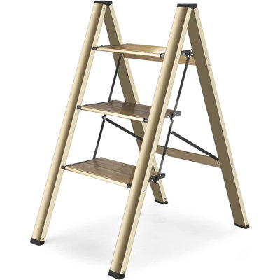 3 - Step Aluminum Lightweight Folding Step Stool