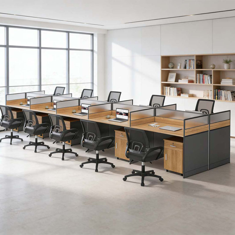 Bureau rectangulaire pour 10 personnes, 43.3'' H X 237.4'' W X 47.24'' D