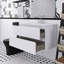 Meuble-lavabo flottant mural 36 po avec lavabo en céramique blanche-202371735