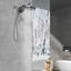 Ensemble de douche rectangulaire moderne pour salle de bain, pomme de douche à jet de pluie avec douchette à main, ensemble de robinet de douche Modern