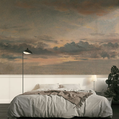 Papier peint horizon ciel nuageux