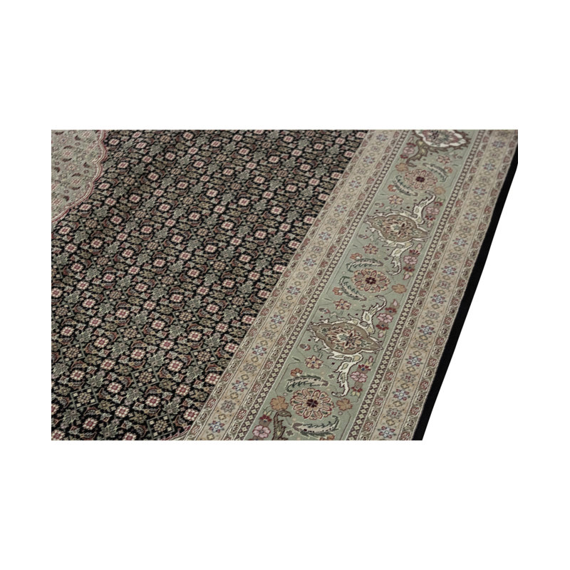 Jahan Hand-Knotted Wool BLACK / WINE Area Rug