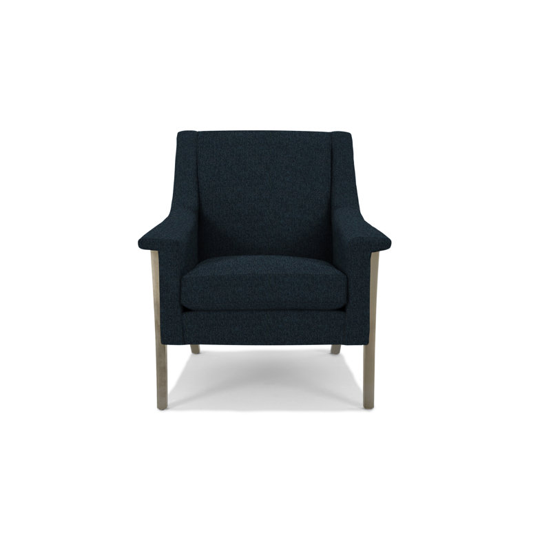 Fauteuil Arlo, Bois flottant, Mélange de polyester denim