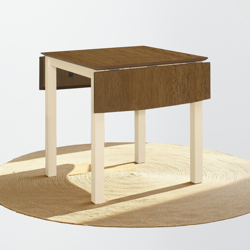 Table de salle à manger à abattant Suzie brun / crème, H 29,28 po x l 46,78 po x P 29,31 po