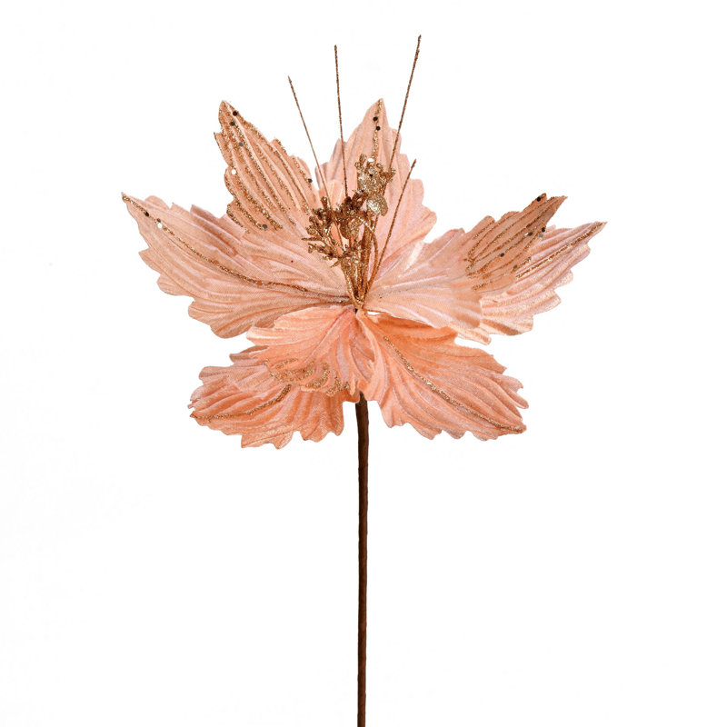 Vaporisateur de Noël artificiel 12 po Vickerman, Or rose, H 12 po x l 12,5 po x P 16,5 po