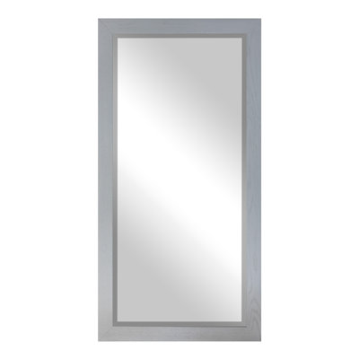 Pamphilos Solid Oak Full Length Beveled Mirror