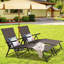 Fauteuil inclinable d'extérieur ajustable 2 pièces Patiojoy
