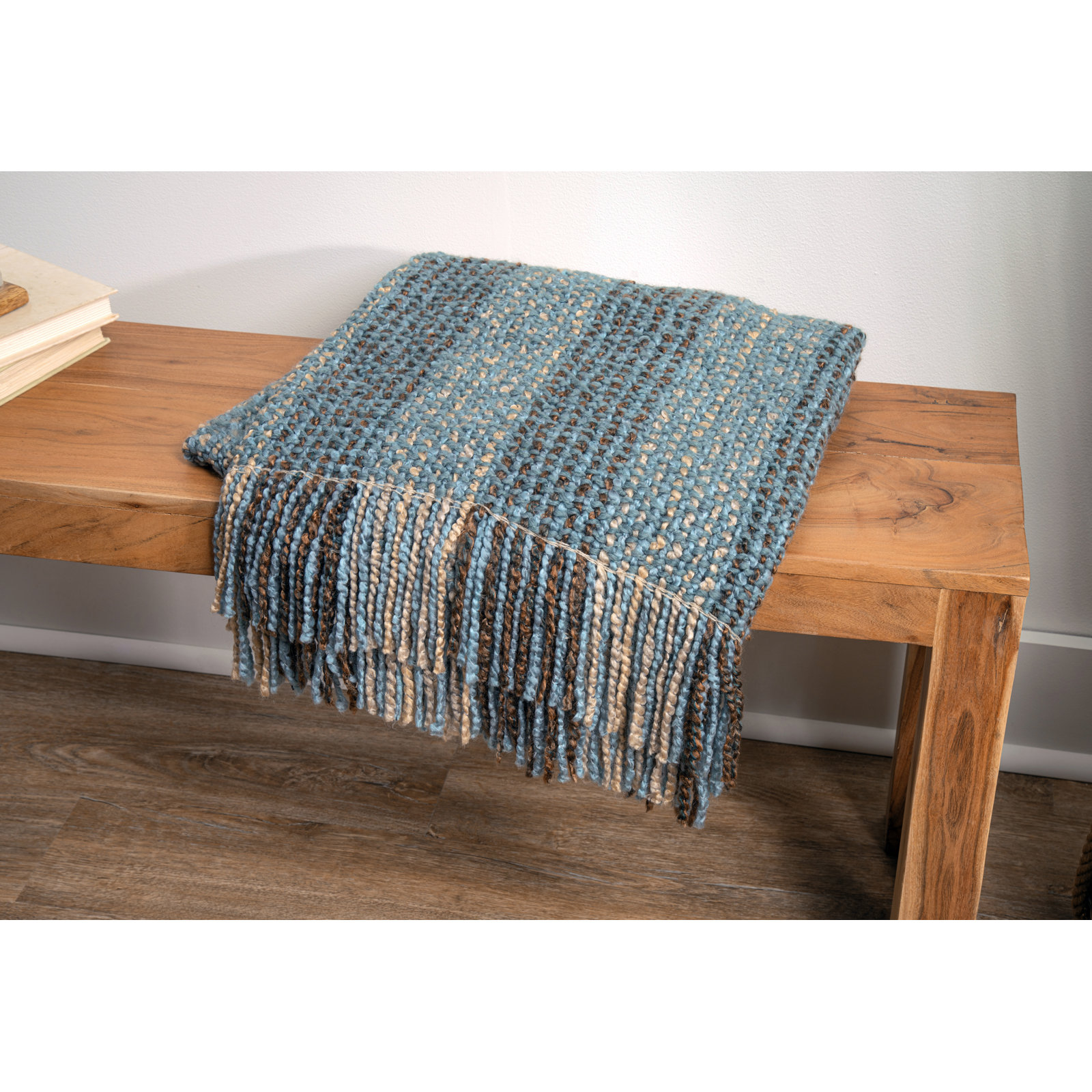 Hand Woven Throw Blanket, Larkspur