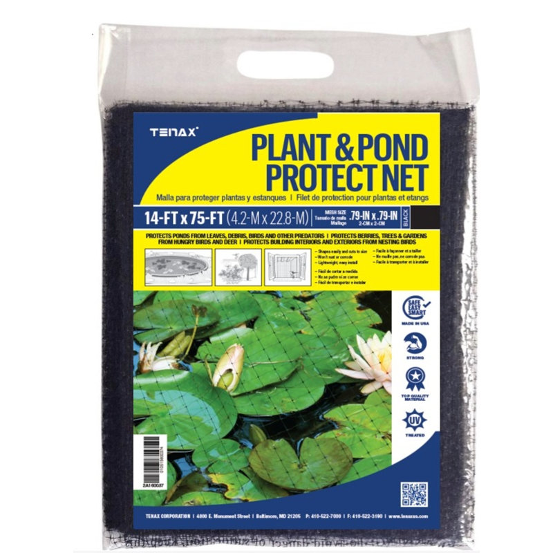 Sac pour filet de protection pour plantes et étang 14 pi x 75 pi noir, 168" H x 900" W