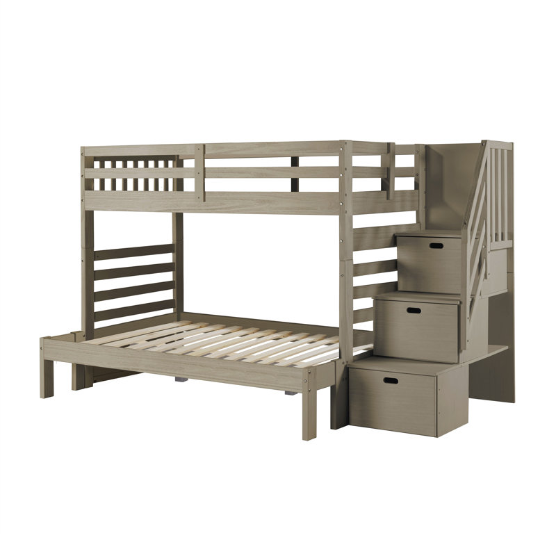 Huseman Kids Twin Over Full Bunk Bed, Slate