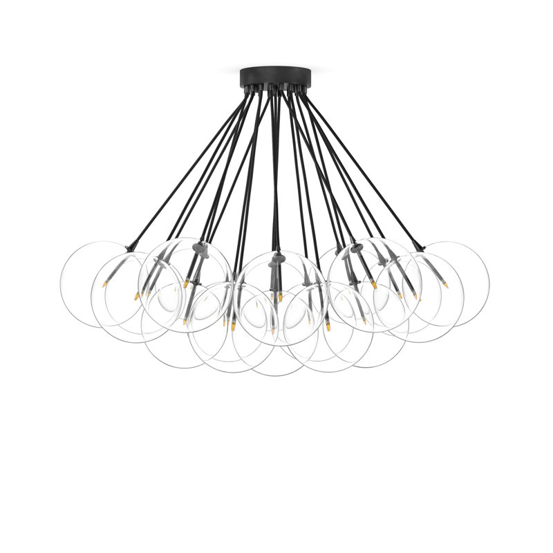 Cloud 19 - Light Chandelier, Matte Black
