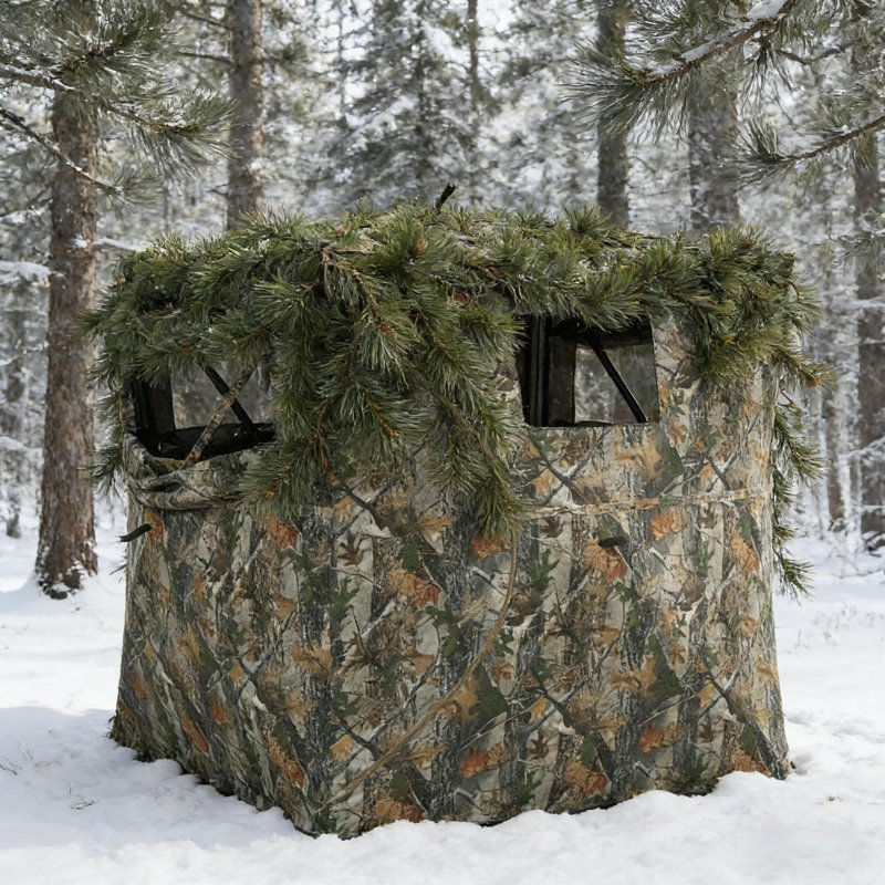 Abri toutes saisons, store de chasse, store transparent
