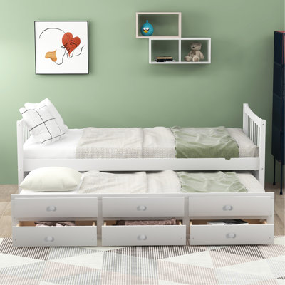 Elegant Gray Twin Daybed With Trundle And Drawers For A Chic Home Practical Office
