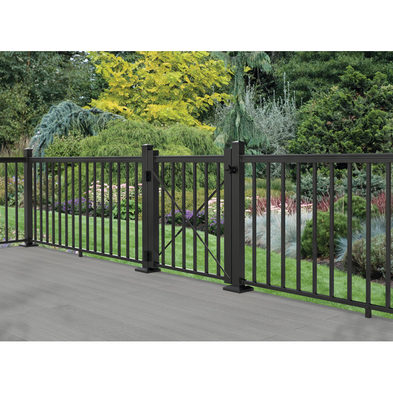 Matte Black Aluminum 36-in Gate Kit with Hardware