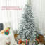 Arbre de Noël artificiel enneigé 6 pi avec 994 pointes, support en métal pliable, assemblage facile, arbre de Noël articulé pour la maison, le bureau, les Fêtes, vert-1675097460
