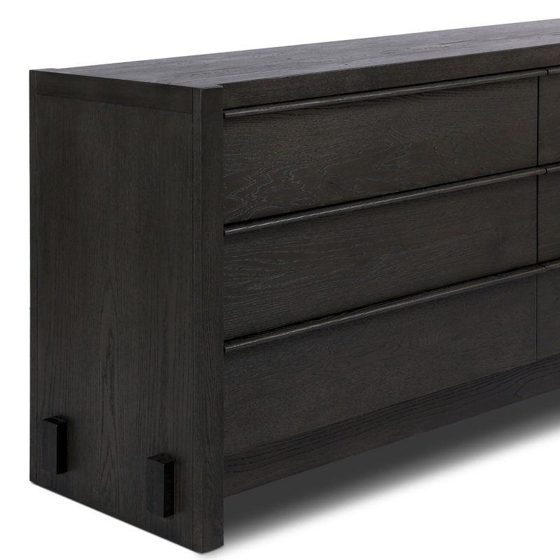 ARAMIS 6 - Drawer Dresser, Smoked Black Resawn