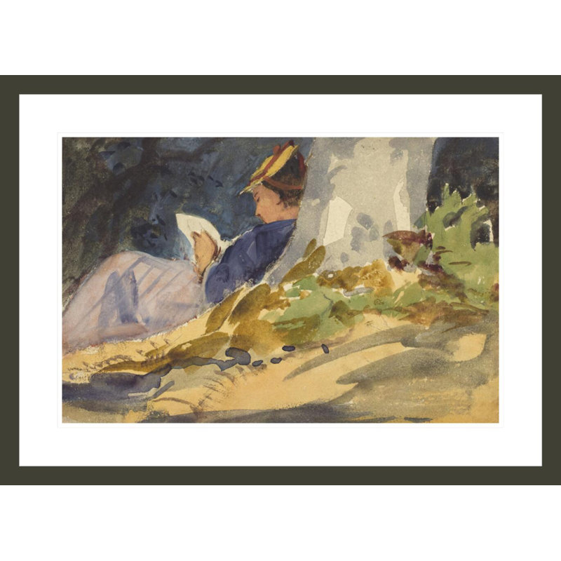 «Resting» par John Singer Sargent - Impression giclée encadrée, H 21,54 po x l 29,5 po