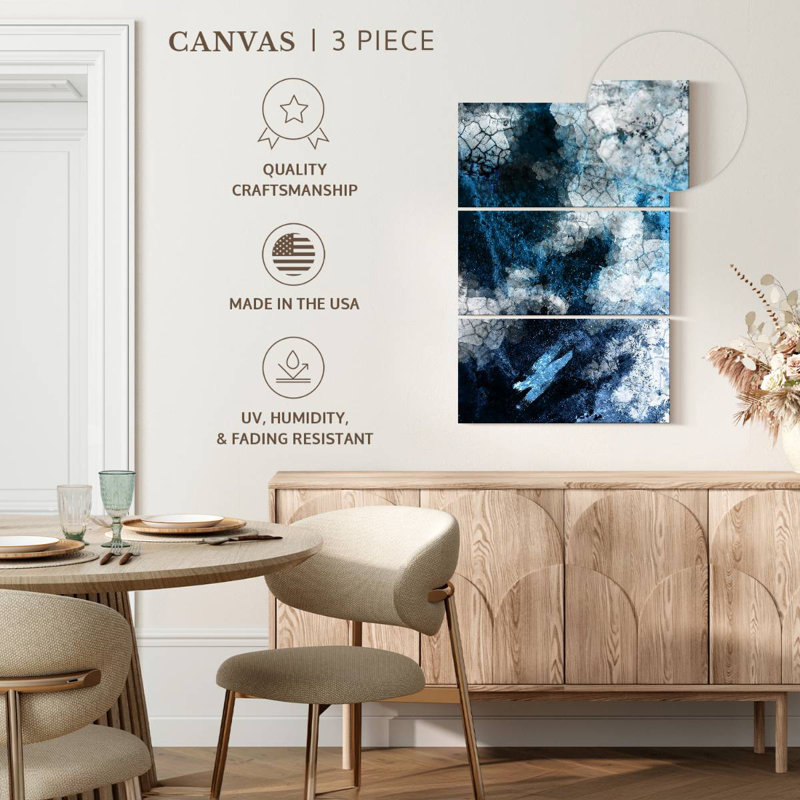 Avery Navy White Abstract, 32" H x 20" W