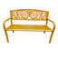  50" Outdoor Metal Garden Bench with Butterfly Backrest Design-1259985104