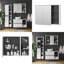 Bostyn 100cm x 75cm Surface Mount Mirror Cabinet-60528816