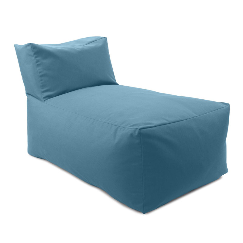 Pouf d'extérieur Kertis, mousse paysage marin, Blue