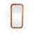 Contemporary Wood Framed Mirror with Rounded Rectangle Design and Beaded Fir Border for Modern Style Decor-1598853831