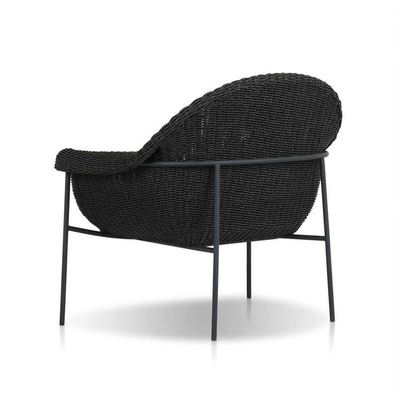 Suerte Outdoor Chair-Faux Black Hyacinth, Arashi Ink