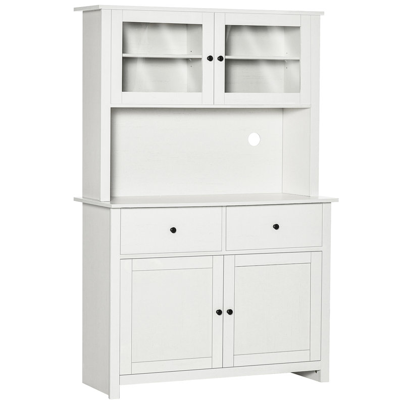 HOMCOM 63.5" Kitchen Buffet With Hutch