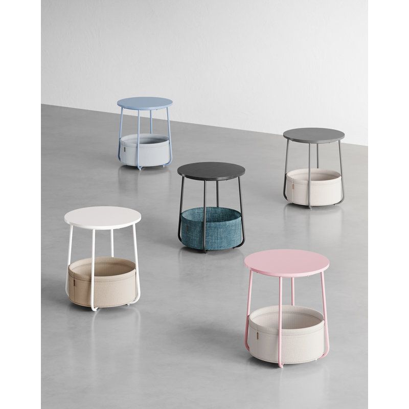 Lauranne Frame End Table, Green, White