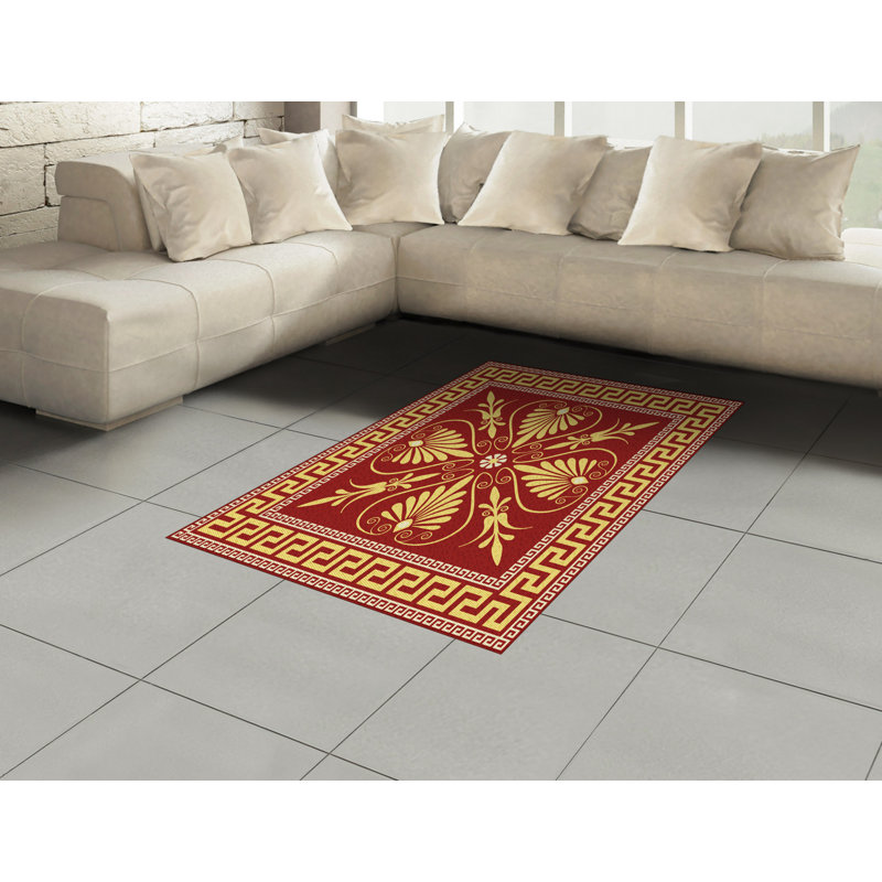 Antique Floral High Density Long Fiber Poly Threads Decorative Area Rug Carpet, Rectangle 4' x 5'8"