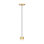 Sean Lavin Gable 1-light Line-Voltage Pendant in Hand Rubbed Antique Brass with Alabaster shade