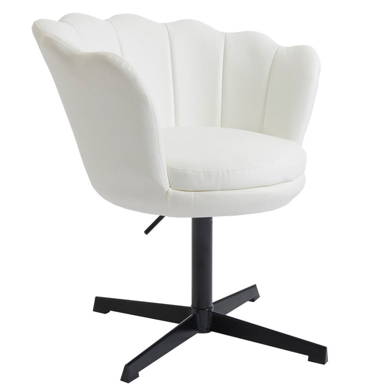 Chaise de coiffeuse pivotante Melissa, Blanc