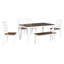 Ensemble de table de salle à manger de style rustique 6 pièces avec 4 chaises ergonomiques et un banc